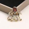 Ocean Series Octopus Animal Brooch With Rhinestone Embellishments For Fashion Office Women
