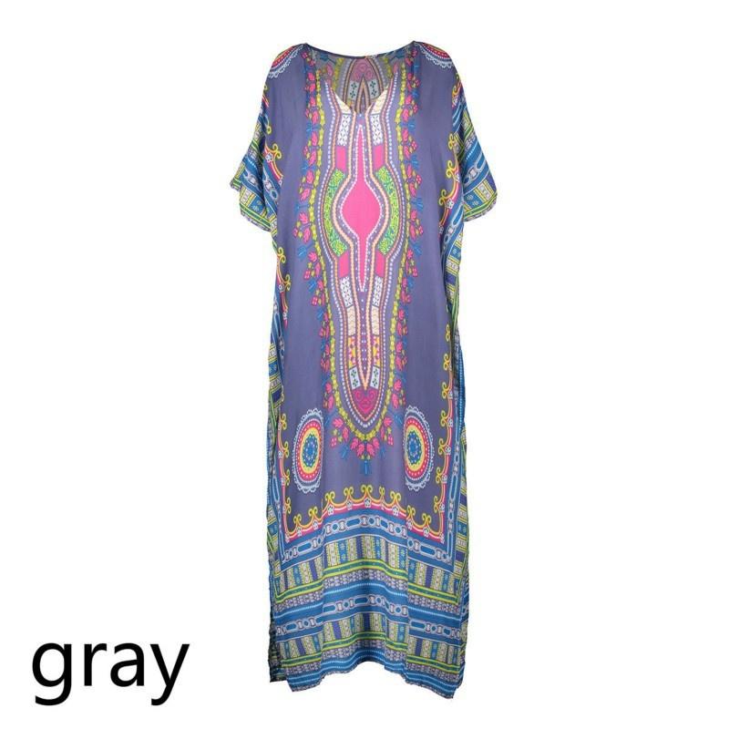 Spring Women's Clothes Plus-size South American Wind Printing Casual Fashion Dress Long Dress