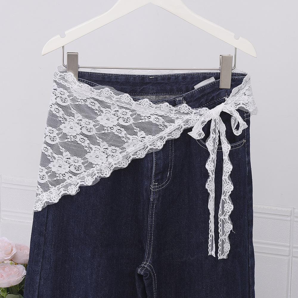 

Универсальная миди-юбка с мягким кружевным турнюром в японском стиле One Size