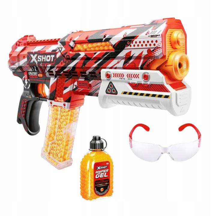 Zuru X-Shot Hyper Gel Wyrzutnia Pistolet Clutch Zestaw Kulki Gogle Ochronne