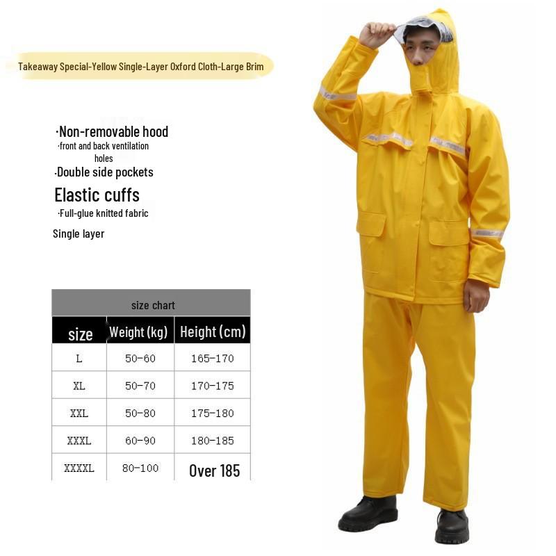 

Утепленный непромокаемый плащ и брюки на все тело - Светоотражающий удлиненный комплект для езды на велосипеде и верховой езды XXXL