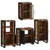 Bathroom Furniture Set with Shelf 4 pcs Multicolored Solid Reclaimed Wood
