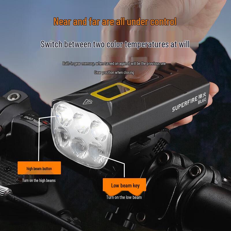 BL60 Rechargeable Bicycle Headlight & Flashlight