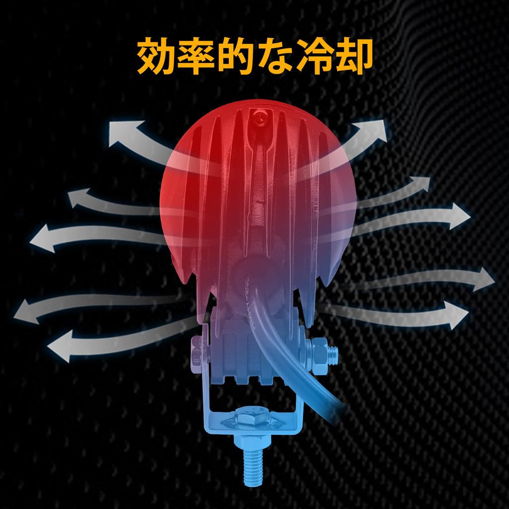 Biqing 10W Motorcycle Fog Lights with Cut IP67 Auxiliary Lights with Cut Universal for and Trucks Lines, Waterproof, Lines, Motorcycles, Cars,