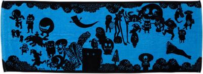 Yokaisha Gegege No Kitaro Sports Towel Yokai Towel X Parade/Face (Blue Black)