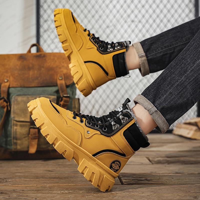 High-top Winter Velvet Warm Outdoor Waterproof and Non-slip Fur Integrated Snow Boots X