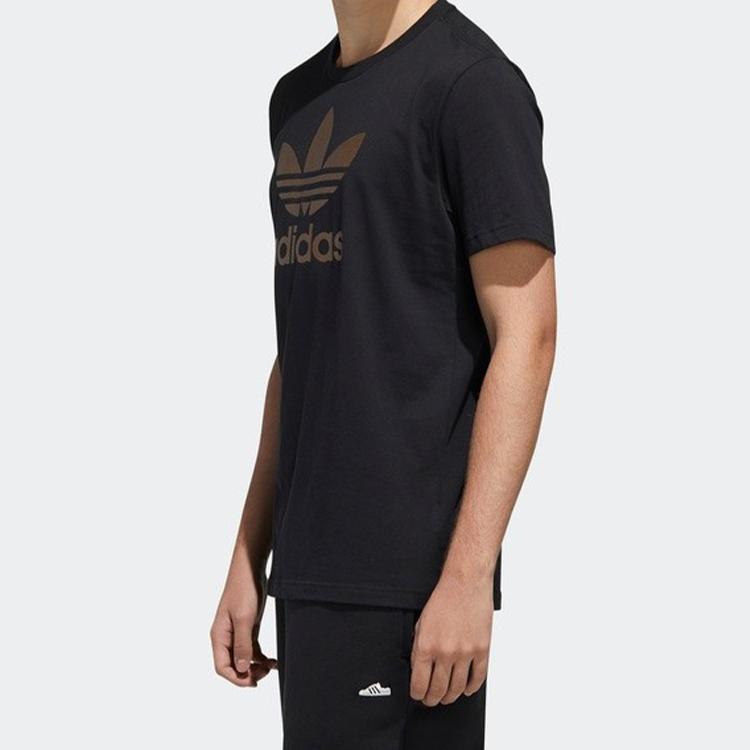 Adidas Genser med rund hals og korte ermer Herretopper Svart GH7777