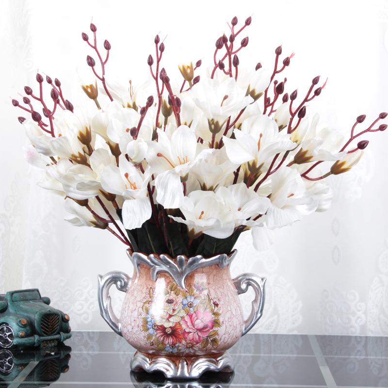 European Retro Silk Rose Flower Decor – Ideal for Living Room, Dining Table, Coffee Table, or Bedroom. Perfect As Dried Flower Ornaments.