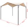 Pavilion Party Tent Canopy 3x3 M Steel Beige