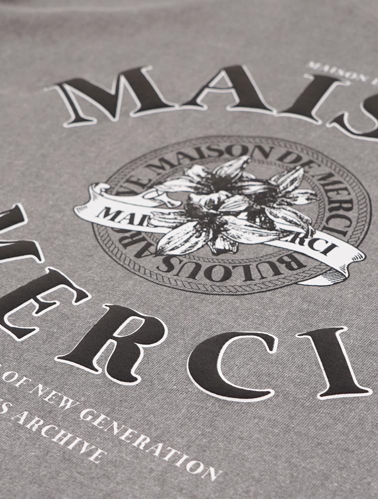 LA MAISON STUDIO Unisex Le Lis Pigment Classic Logo Smoky Short Sleeve T-Shirt Light Grey (Fcf2Ts417M)