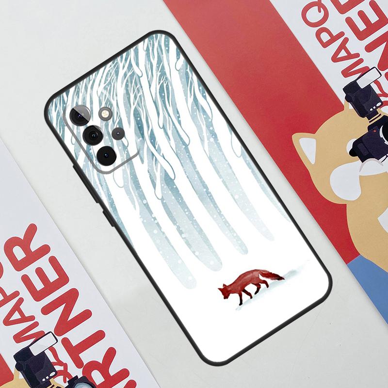Winter Fox Foxes Case For Samsung Galaxy A53 A16 A26 A36 A56 A55 A35 A15 A52 A32 A12 A33 A13 A14 A34 A54 A17