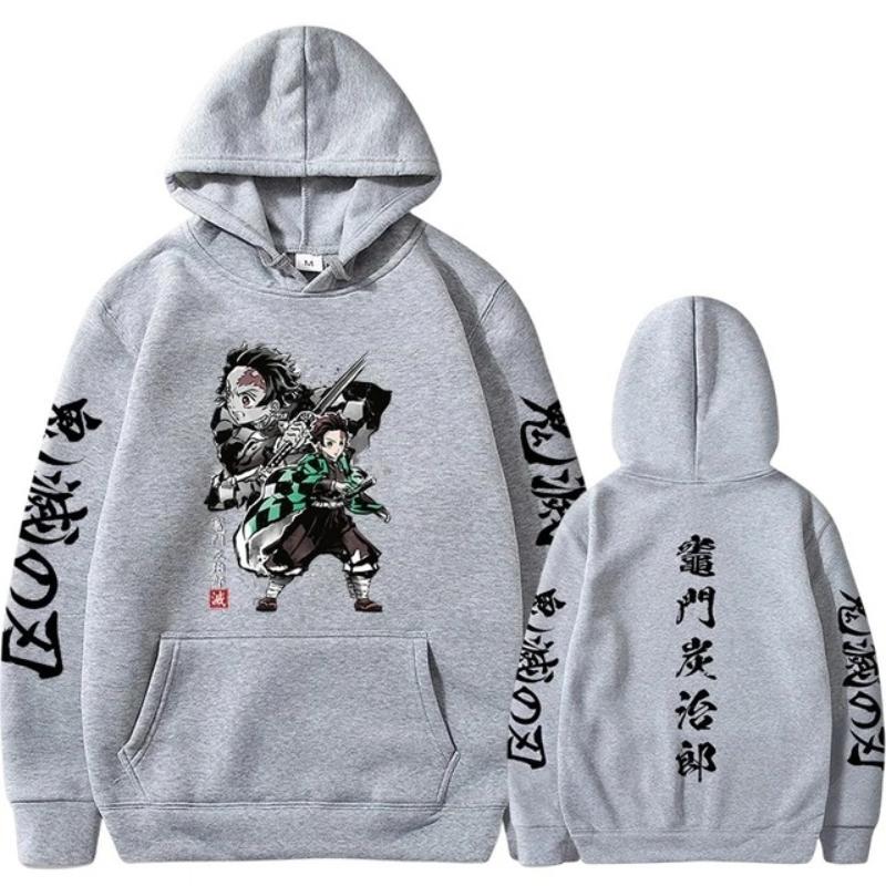 Demon Slayer Japanese Anime Hoodie Pullovers Men Women Sweatshirts Harajuku Print Tops Casual Fashion Streetwear Clothing Tops