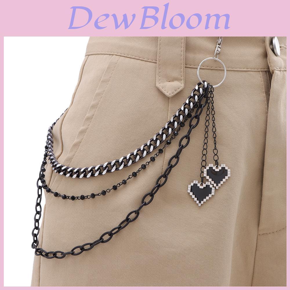 Hip Hop Heart Pendant Metal Belt Chain For Men And Women Casual Fashion Accessory