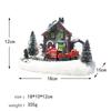 Colorful  Luminous  Small  House Christmas Decoration Small Train Snow House Resin Crafts Christmas Ornaments