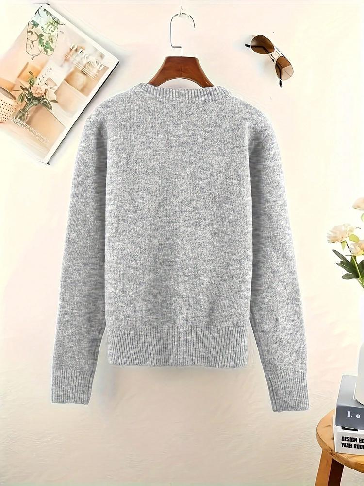 2025 Women's European & American Color Block Button Sweater