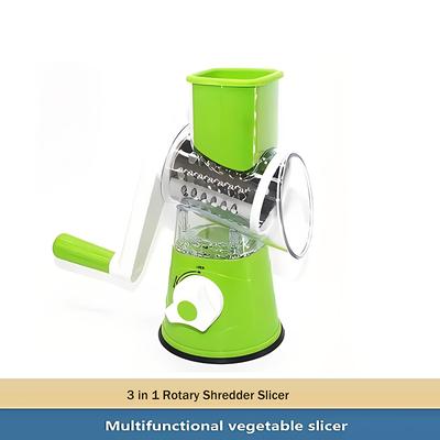 Kitchen Multifunctional Vegetable Slicer Fruit Cutter Cheese Shredder Tabletop Rotary Drum Grater