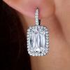 Vintage Sterling Silver Shinning AAA Zircon Earrings for Women Trendy Earring  Prevent Allergy Party Accessories Gift