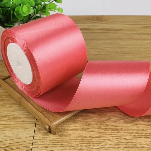 25Yards/roll 75mm Single Face Satin Ribbon Webbing Decoration Gift Christmas Ribbons Table and Chair Backrest DIY Decoration Bow