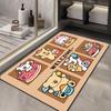 Non-Slip Water-Absorbing Cute Puppy Floor Mat for Bathroom Entrance