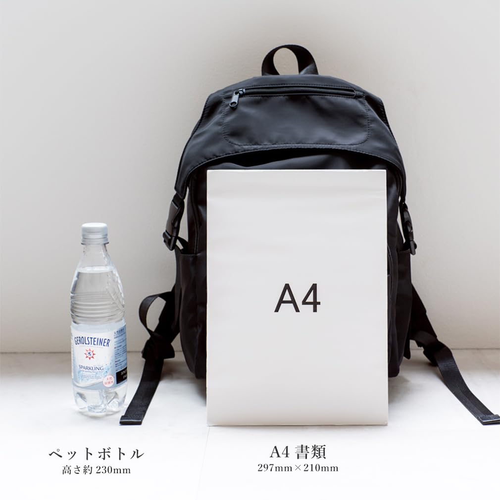 VITAFELICE Damen Nylon Rucksack mit Klappe, binb-z0302y (Schwarz)