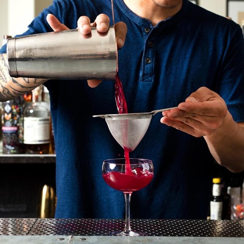 Colino per Cocktail a Maglia Fine in Acciaio Inossidabile Colino Conico Rete Premium Colino a Cono per Cocktail