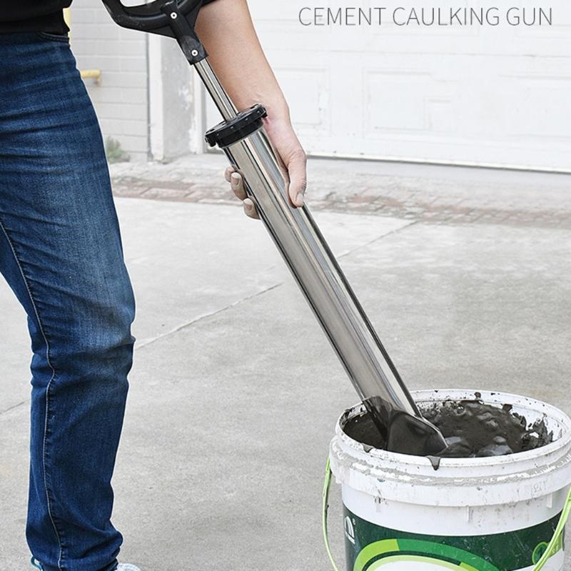 Practical Sturdy Stainless Steel Hand Caulking Tool Set with Multiple Nozzles Accessory for Efficient Grout Application