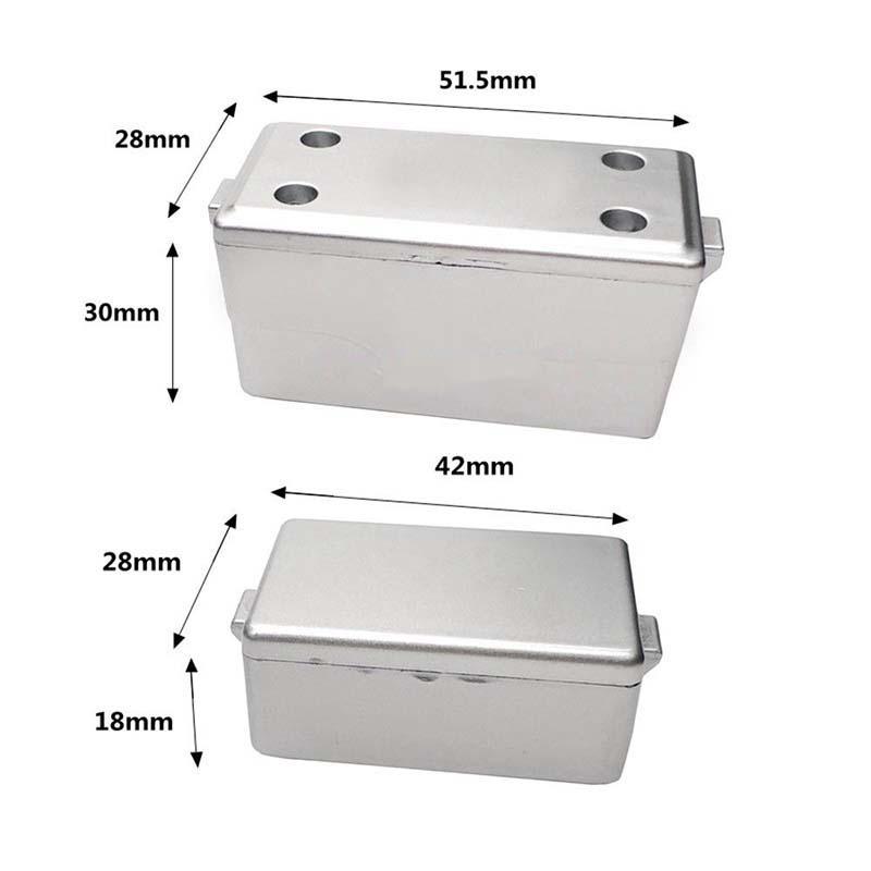 Caixa de Ferramentas Decorativa Realista de Plástico Rígido Prateado Para Caminhões Crawler RC 1/10 Conjunto de 2