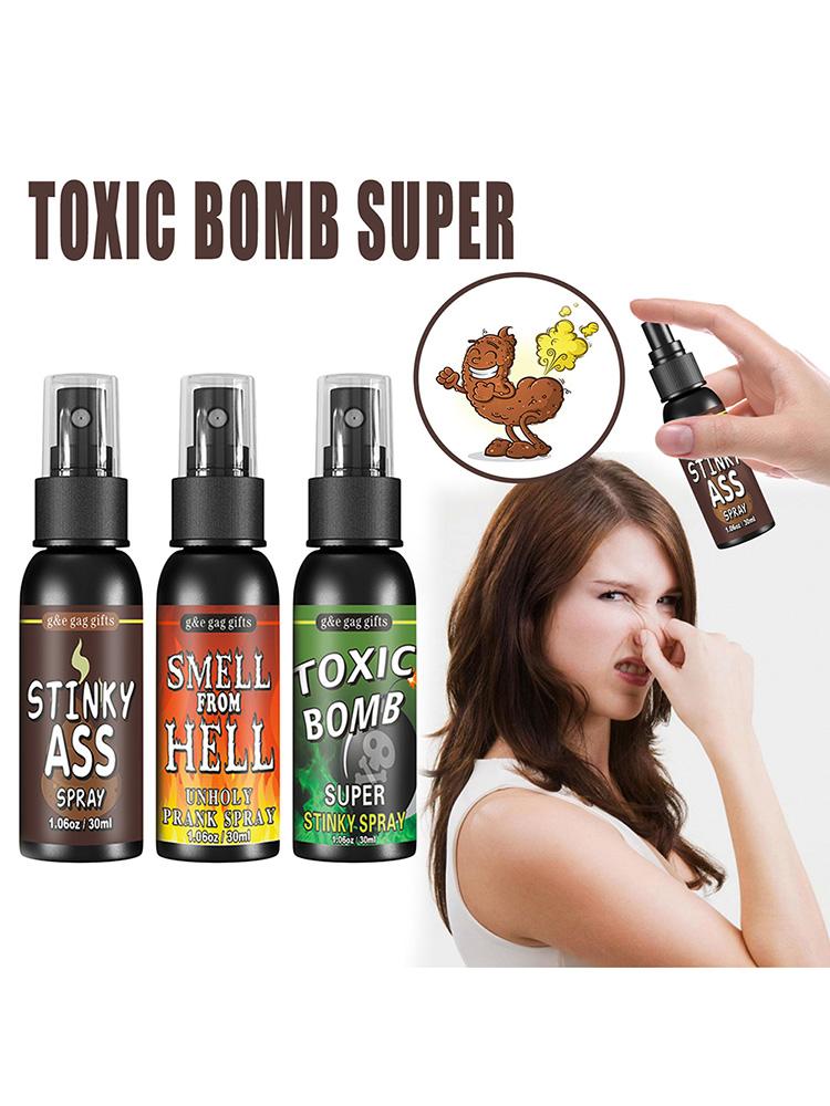 30ml Fart Gag Spray Prank Joke Plastic Terrible Smell Spray Party Supplies Spoof Odor Spray for Adults Kids Halloween Funny Toys