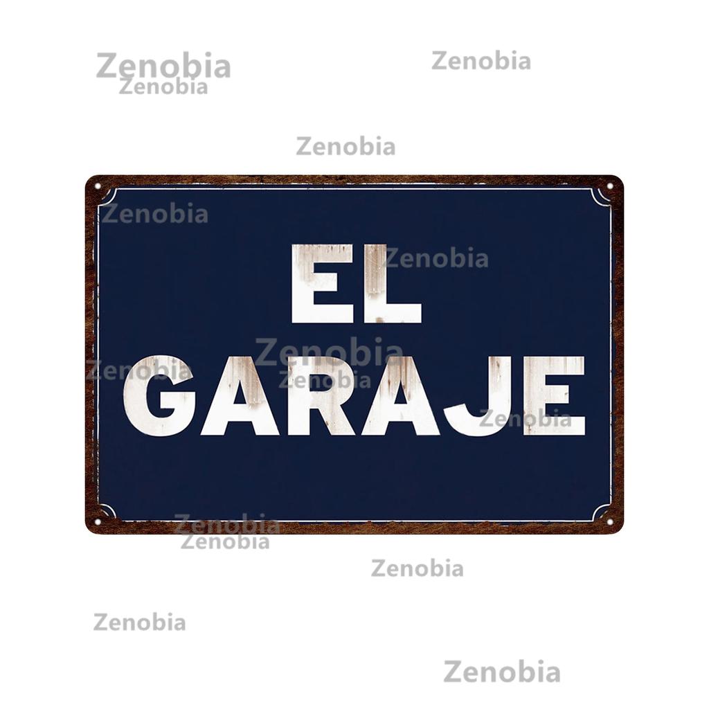 Zenobia Home Decor Spanish Sign Vintage Metal Poster Bar Pub Club Hogarena Bano Man Cave Wall Art Iron Painting Decorative Plate