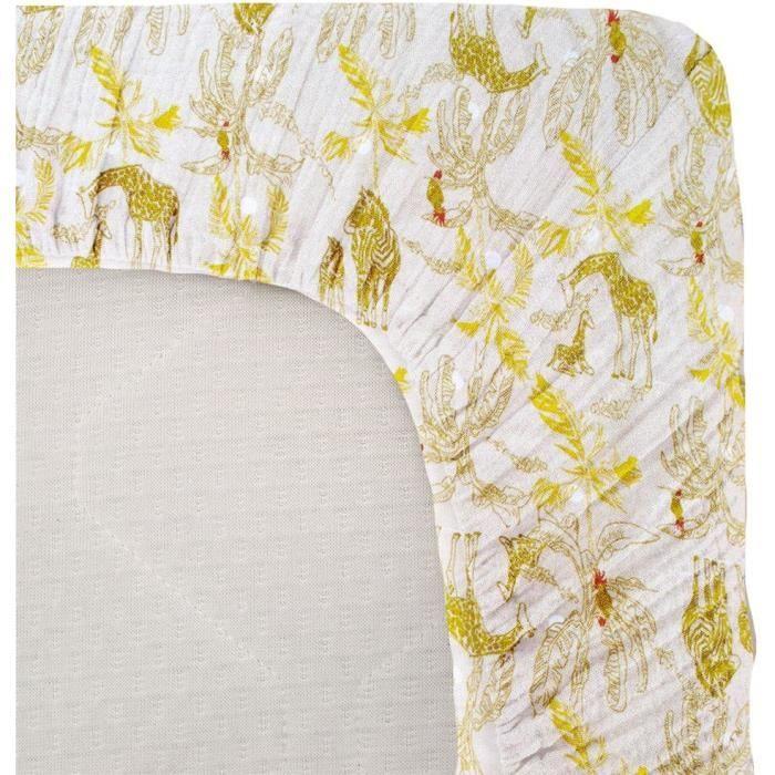 Drap housse jersey - DOMIVA - Honey Moon - 70 x 140 cm - Coton extensible - oeKO-TEX