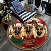 German Shepherds Round Area Rug,Carpet Rug for Living Room Bedroom Sofa Playroom Decor,Non-slip Floor Mat