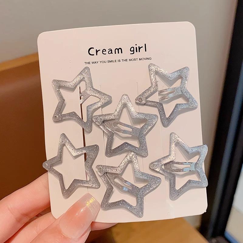 6/10pcs Y2k Mini Star Side BB Cute Hair Clip Korean Candy Colorful Dopamine Baby Headwear Girl Hair Pin Bangs Clip Kid Headwear