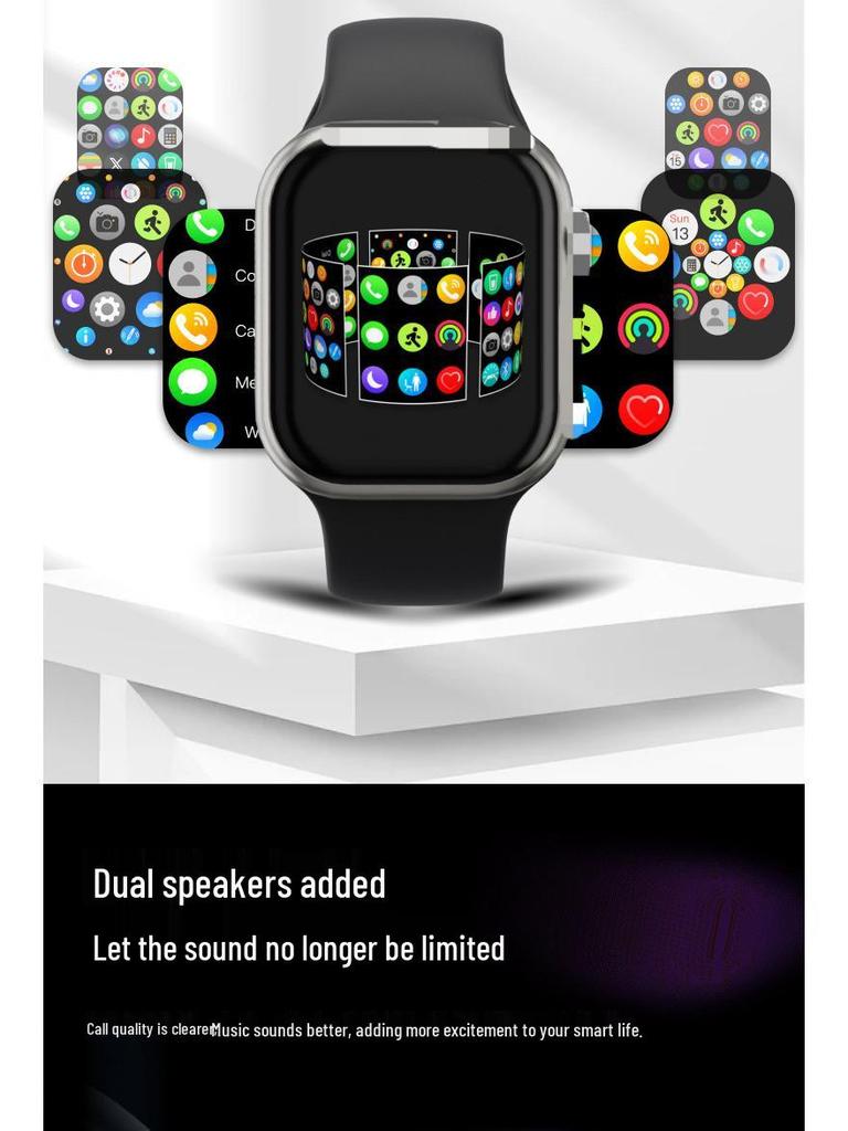 Smartwatch S10: Wielofunkcyjny zegarek Bluetooth z NFC, śledzeniem aktywności sportowej, monitorowaniem stanu zdrowia i płatnościami Alipay.