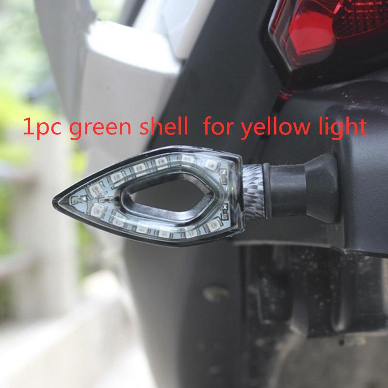 1pc 12 LED Turn for Moto Motorbike Motorcycle Accessories yellow redSignal Motorcycle Turn Signals Light Tail Lights Indicators