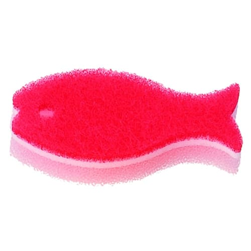 Marna Fish Sponge R (Dishwashing Sponge / 3-Layer Construction) Kitchen Sponge, Dish Sponge, Kitchen Sponge (Red) K170R