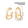 Ingemark Minimalism Gold Color Irregular Geometry Clip Earring for Women Vintage Metal No Piercing Earring 2026 New Year Jewelry