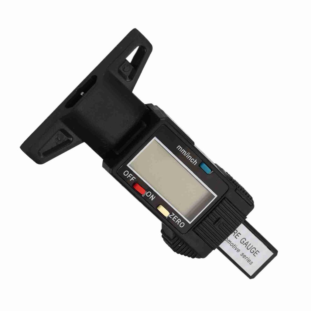 Car Digital Tyre Tire Tread Depth Gauge 0‑25.4mm Measurer Tool Caliper LCD Display Black