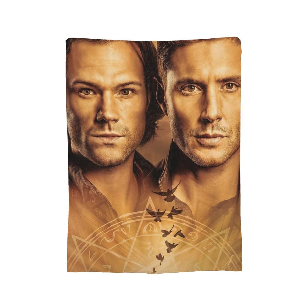Supernatural Sam Winchester Blanket Fleece Spring/Autumn   Multifunction Soft Throw Blankets for Bed Couch Bedding Throws
