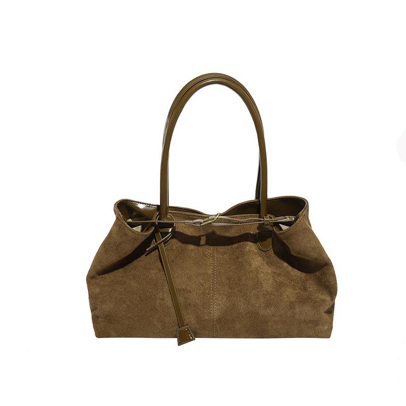 

Duchess Retro 2025 Autumn Suede Underarm Tote – Large Capacity Women s Commuter Handbag