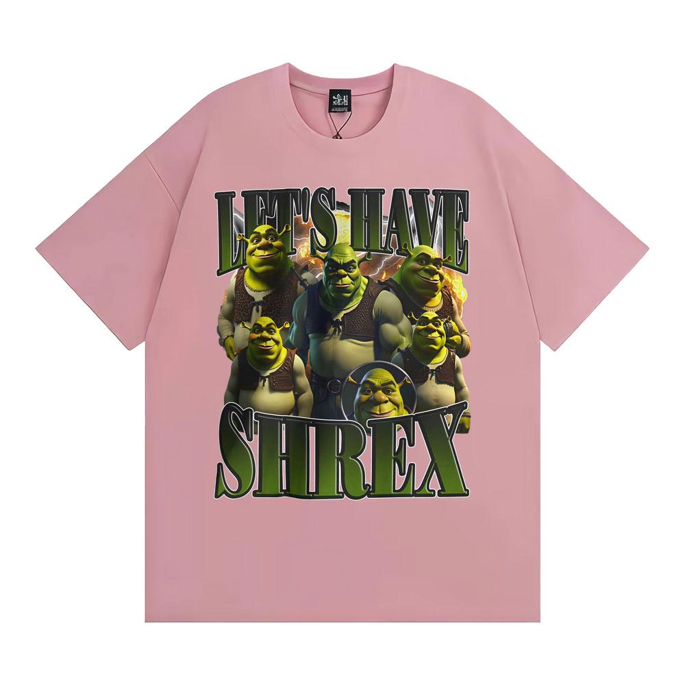 Divertente Facciamo Shrex Shrek Grafica Meme Maglietta Unisex Moda Donna Vintage Manica Corta Magliette Cotone Larga Oversize Maglietta