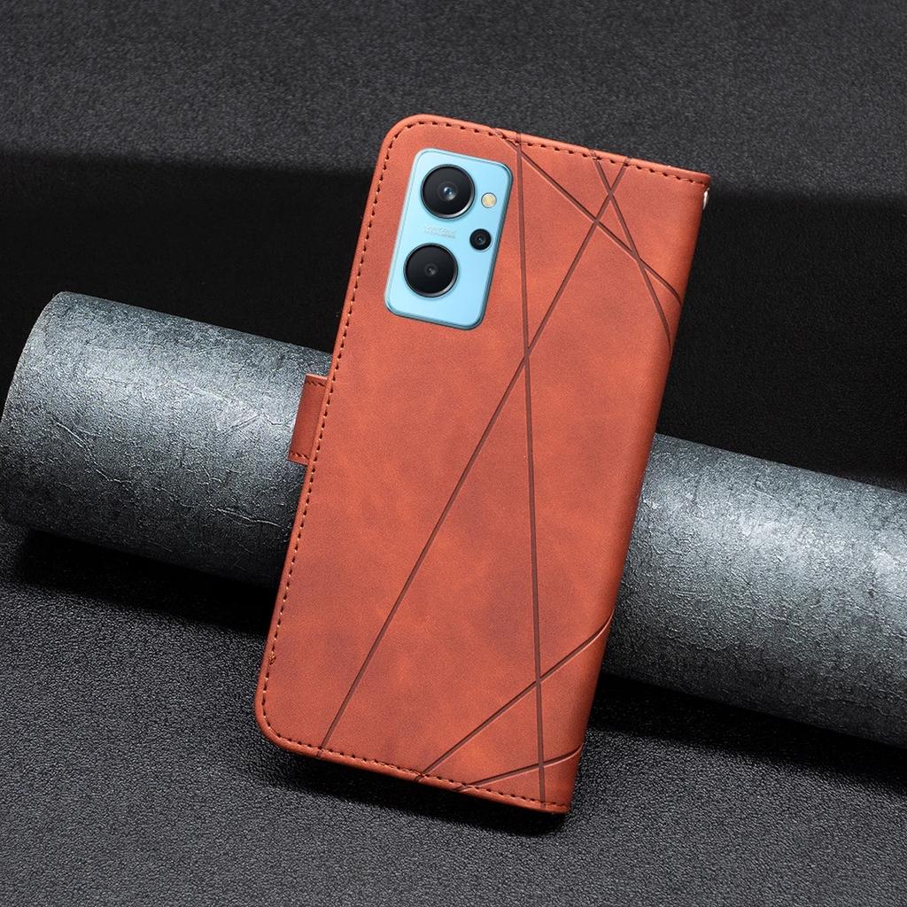 Flip-Ledertasche mit Magnetverschluss für Realme 9i 90 Pro C35 C20 C21 8 4G 8 Pro 4G 8 5G V13 C12 C25 7i Global Narzo 20 Narzo 30A Hülle