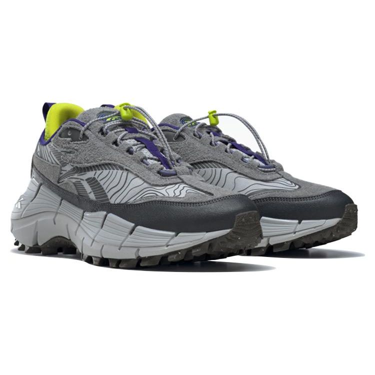 Reebok Zig Kinetica 2.5 Edge Comfort Kasdieniai audiniai Žemi laisvalaikio bėgimo bateliai, vyriški, tamsiai pilki GX6832