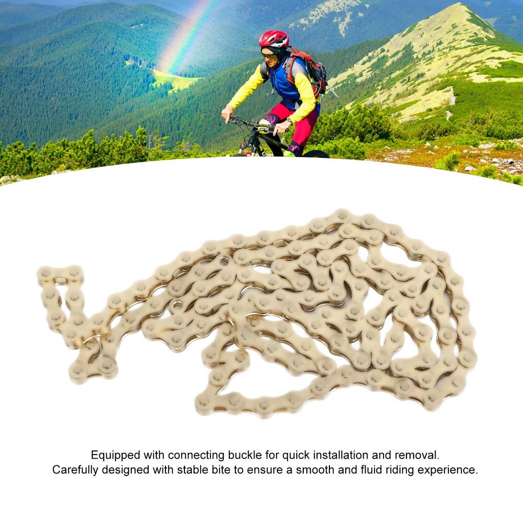 Bike Chain 6 7 8 Speed Rust Proof Electroplated with Connecting Buckle Bicycle Chain for Mountain Bike Road Bicycle