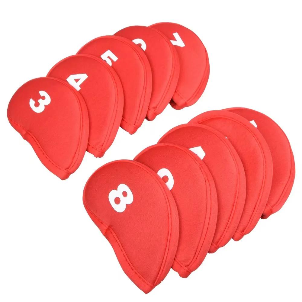 10pcs lot Golf rod iron cover club cap sleeve case head protective simple sports