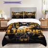 Pittsburgh Steelers Pattern Bedding Quilt Set Quilt Cover Pillowcase Home Decoration Birthday Gift (1 * Duvet Cover + 2 * Pillowcase, Without Core)