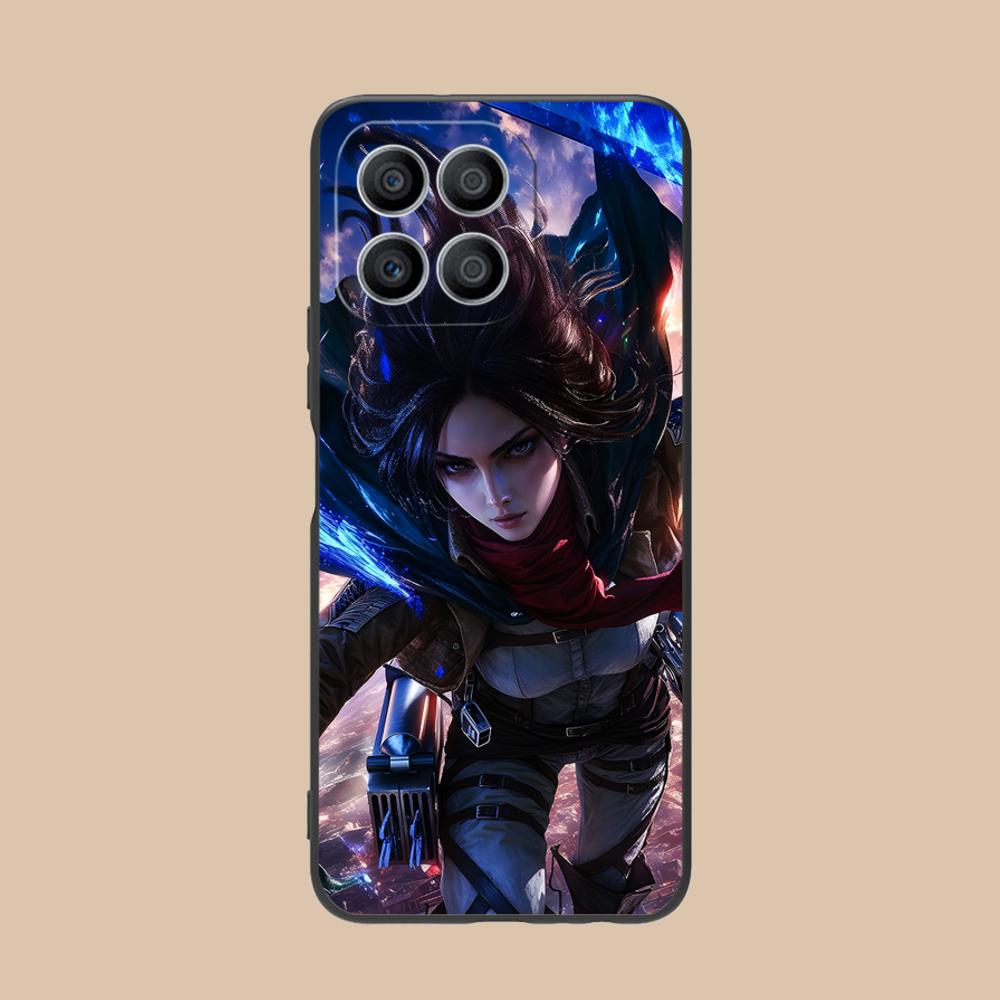 AOT Mikasa Mobile Phone Case for Honor 90 80 70 60 50 30 20 10 9 8 7 Pro S SE Lite 5G Colour Printing Protective Pretty Luxury