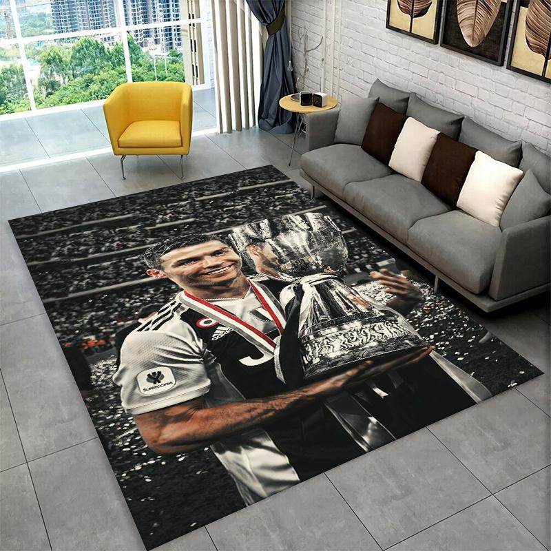 CR13 Goat R-Ronaldo Football Star Carpet Rug for Playroom Bedroom Living Room Sofa Home Decor,kids Area Rug Non-slip Floor Mat