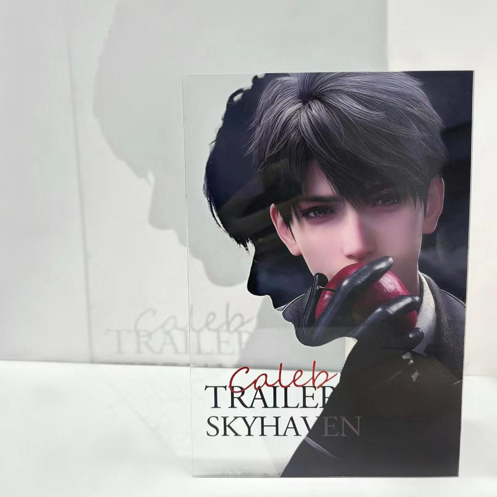 1/5 Stück Love and Deepspace Kreative Transparente Acrylkarte Stift Rafayel Zayne Xavier Caleb Anime Schattenkarte Desktop-Dekor