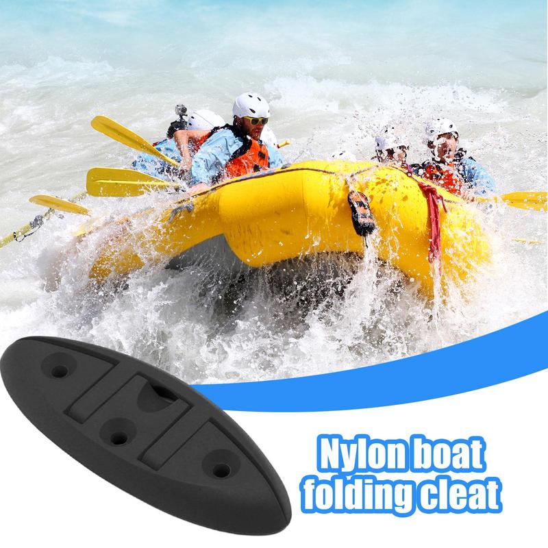 Boat Dock Cleats 5-Inch Foldable Marine Grade Rope Cleat Multifunctional Kayak Boat Accessory Folding Flip-Up Dock Cleat For