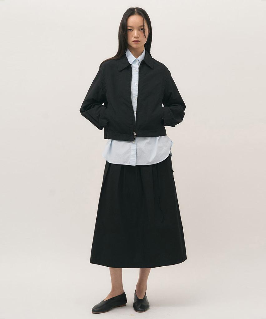 Rough Side White Label Scrunch Cropped Jacket Crow